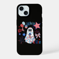 Fantôme rouge blanc Boo patriotique Halloween du 4