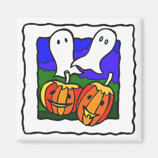 "Fantômes, Citrouilles" Aimant frigo Halloween
