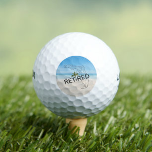Fappiable Remüde Florida Tropical Beach & Palm Tre Golfball