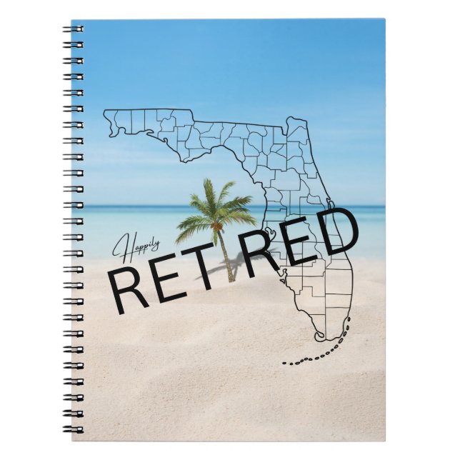 Fappiable Remüde Florida Tropical Beach & Palm Tre Notizblock (Vorderseite)