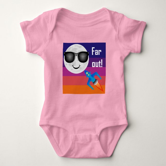 Far Out Design - Baby Jersey Bodysuit Baby Strampler (Vorderseite)