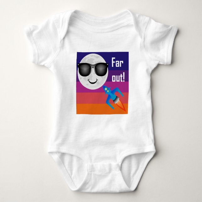 Far Out Design - Baby Jersey Bodysuit Baby Strampler (Vorderseite)