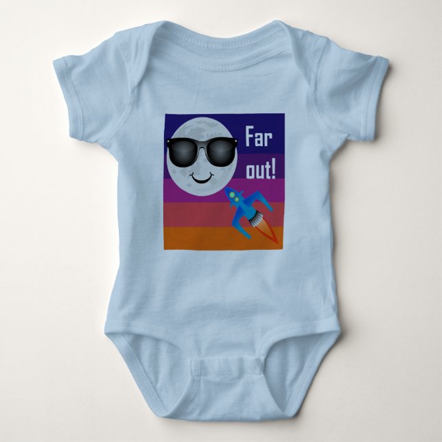 Far Out Design - Baby Jersey Bodysuit Baby Strampler (Vorderseite)