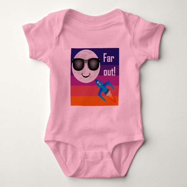 Far Out Design - Baby Jersey Bodysuit Strampler (Vorderseite)