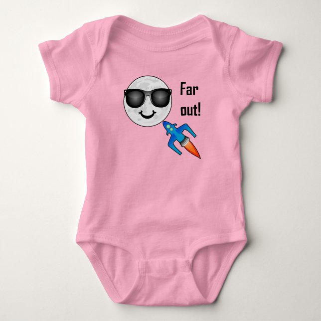 Far Out Design - Baby Jersey Bodysuit Strampler (Vorderseite)