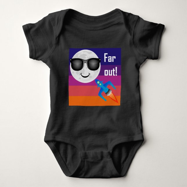 Far Out Design - Baby Jersey Bodysuit Strampler (Vorderseite)