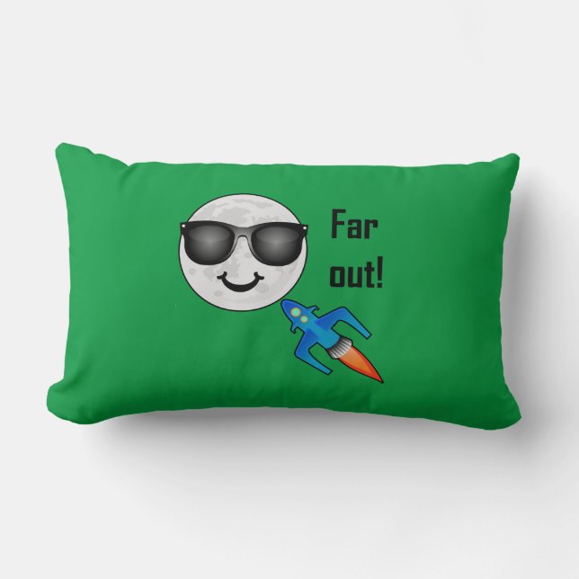 Far Out Design - Lumbalkissen 13" x 21" Lendenkissen (Vorderseite)