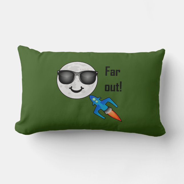 Far Out Design - Lumbalkissen 13" x 21" Lendenkissen (Vorderseite)
