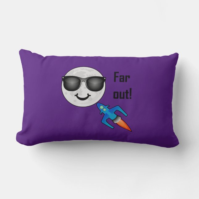 Far Out Design - Lumbalkissen 13" x 21" Lendenkissen (Vorderseite)