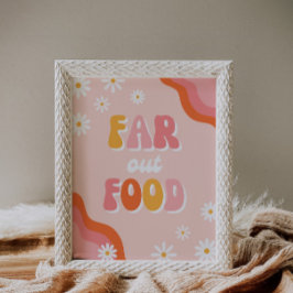 Far out Food Sign | Groovy Party Sign