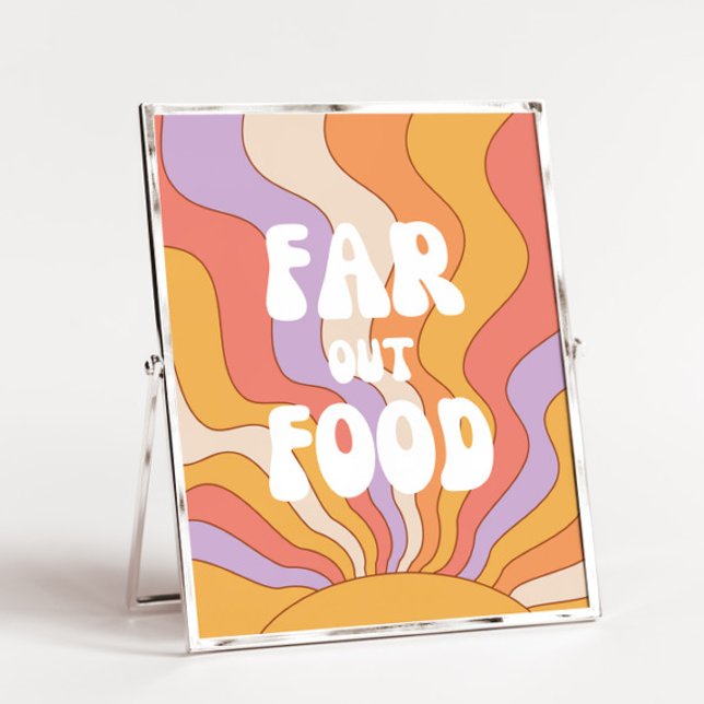 Far out Food Sign | Groovy Party Sign (Von Creator hochgeladen)
