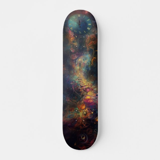 Far out Galaxy in Time Skate Board Skateboard (Vorne)