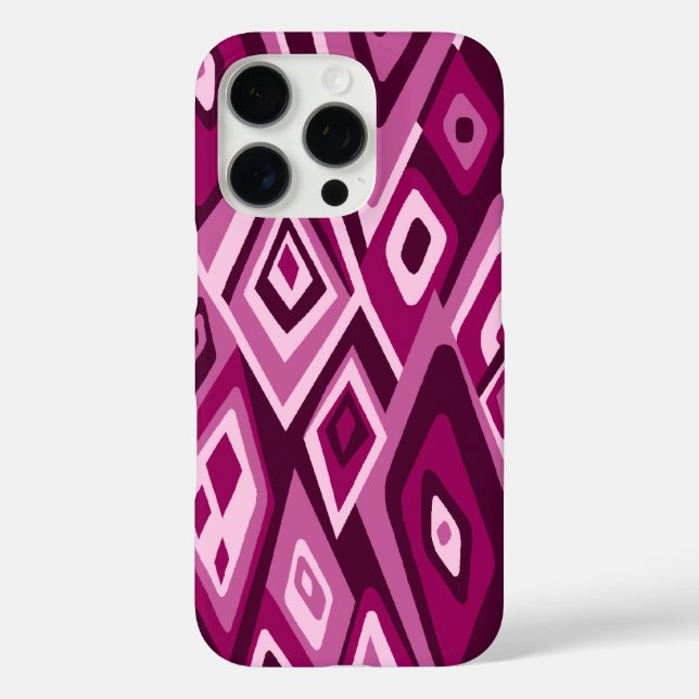 Far Out Retro Abstrakt Psychedelic Magenta iPhone 16 Pro Hülle (Rückseite)