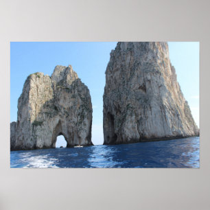 Faraglioni di Capri vom Meer aus Fotoposter Poster