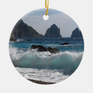 Faraglioni Felsformation auf Insel Capri Keramik Ornament