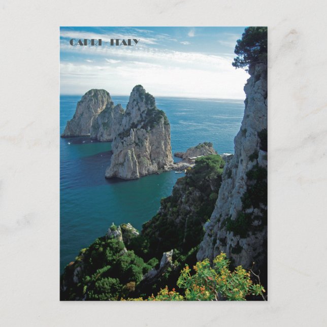 Faraglioni Rocks, carte postale de l'île de Capri (Devant)