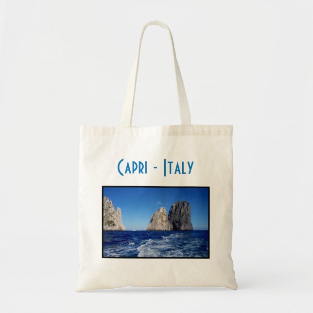 Faraglioni Stacks, Insel Capri - Neapel - Italien Tragetasche (Vorne)