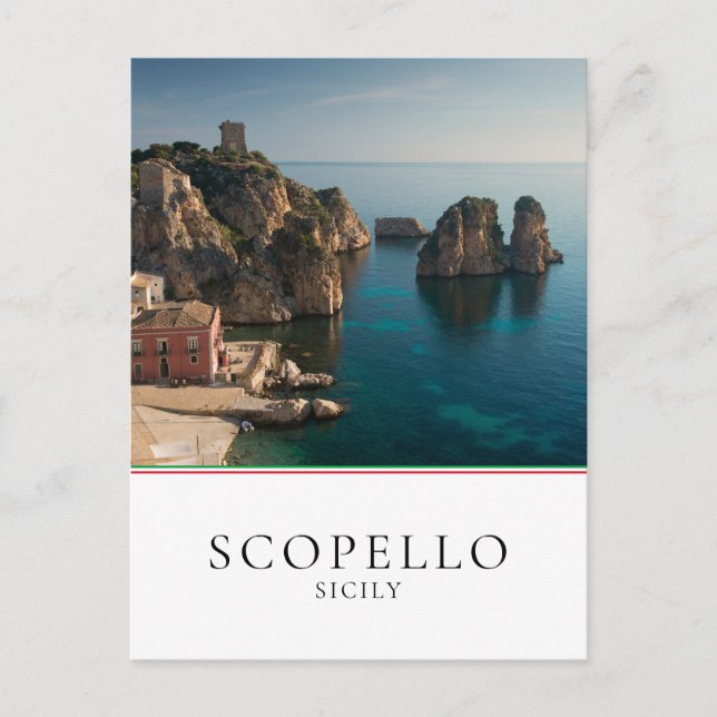 Faraglioni und Tonnara in Scopello, Sizilien Postkarte (Vorderseite)