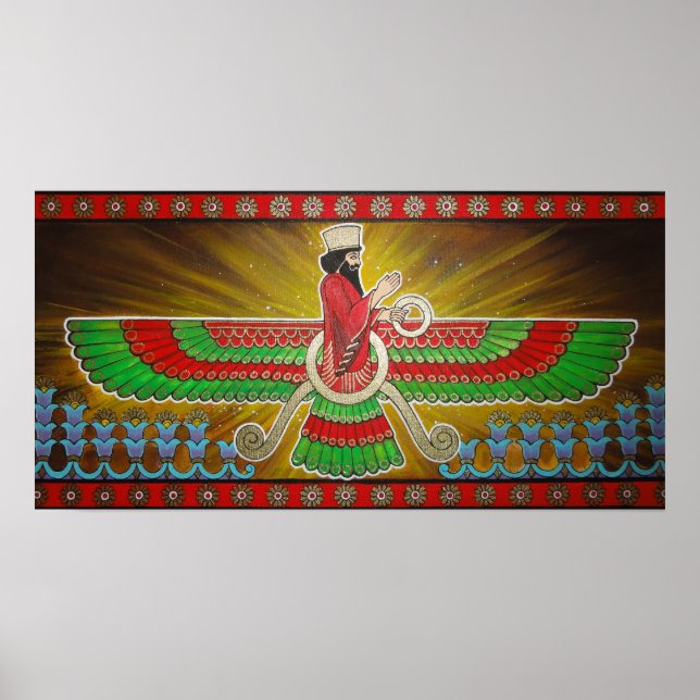 Faravahar Painting Poster (Vorne)