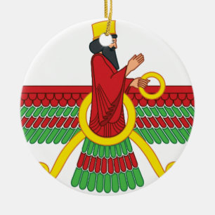 Faravahar Symbol Keramikornament