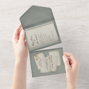Farb-Matching-Liebensnotizbuch-Hochzeitseinladung All In One Einladung