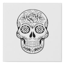 Farb-Me-Skull-Leinwand
