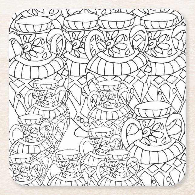 Farb-mir-Vasen Untersetzer (Vorderseite)