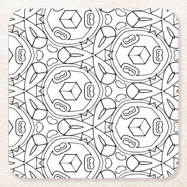 Farb-mir-Würfel Untersetzer (Vorderseite)