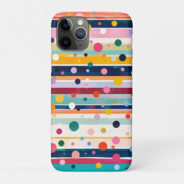 Farb-Pop-Polka-Streifen-Muster Case-Mate iPhone Hülle