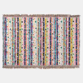 Farb-Pop-Polka-Streifen-Muster Decke