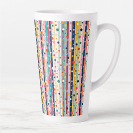 Farb-Pop-Polka-Streifen-Muster Milchtasse