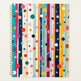 Farb-Pop-Polka-Streifen-Muster Planer