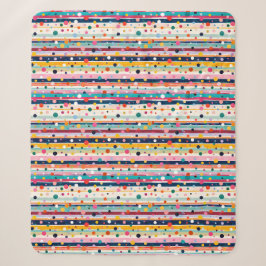 Farb-Pop-Polka-Streifen-Muster Sherpadecke