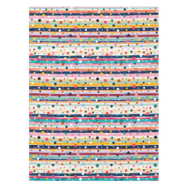 Farb-Pop-Polka-Streifen-Muster Tischdecke