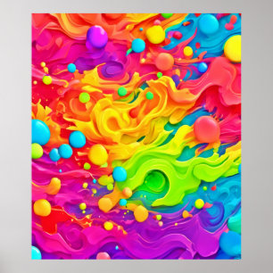 Farb-Splash-Hintergrund Poster