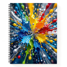 Farb-Splash-Notizbuch