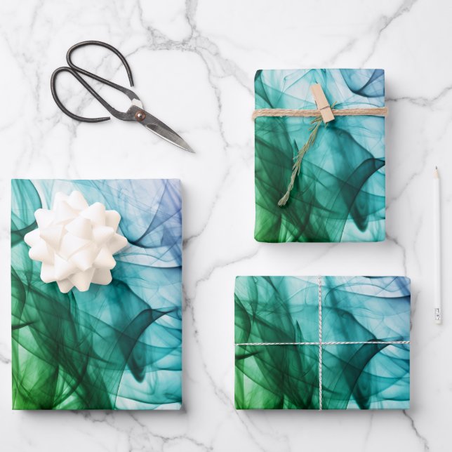 Farb-Spritz-Verpackungspapier Geschenkpapier Set (Vorderseite)