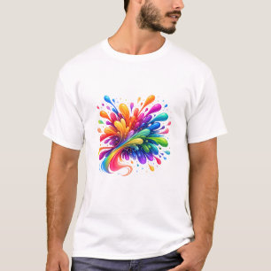 Farb-Spritzer Abstract Art Geschenk T-Shirt Bunt