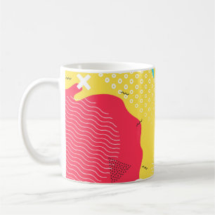 Farb-Spritzer abstrakter Cartoon-Hintergrund oder Kaffeetasse
