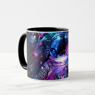 Farb-Spritzer Sternenraum Astronaut  Tasse