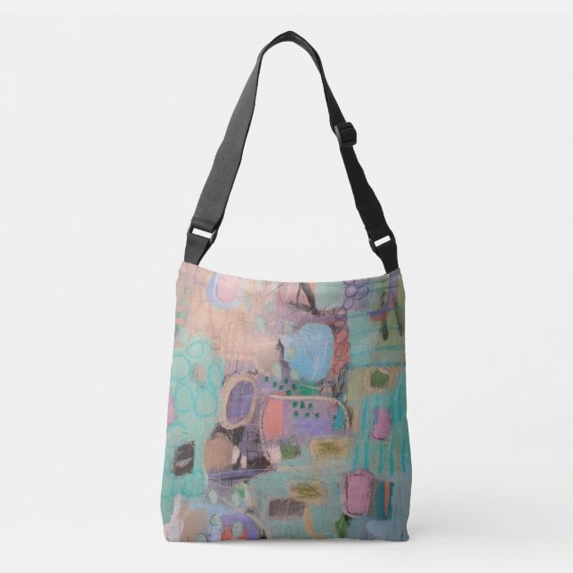 Farbabstrakte Designtasche Tragetaschen Mit Langen Trägern (Vorderseite)