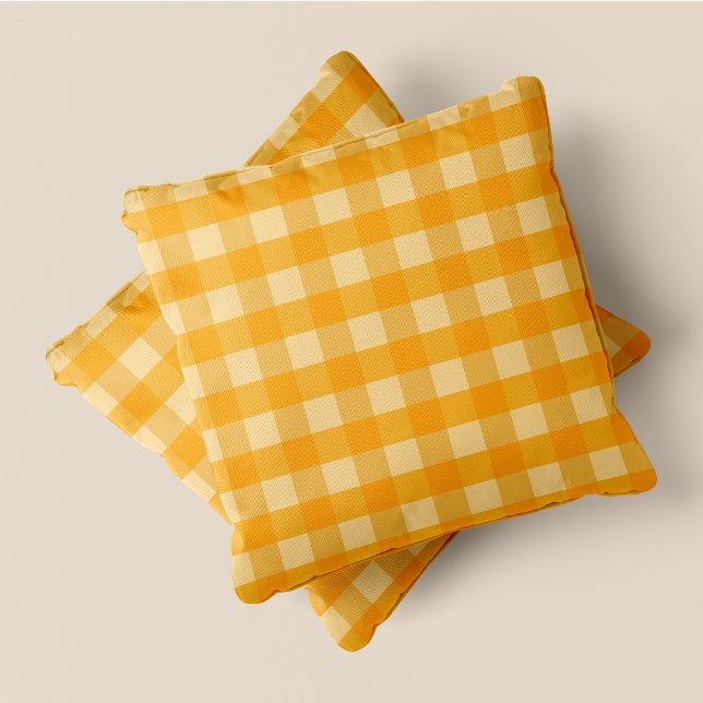 Farbakzente der gelben Chic-Quadrate Kissen (Shades Of Yellow Chic Squares Accent Throw Pillow)