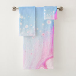 Farbamerikanisches Set mit festem Badehandtuch