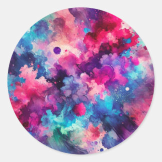 Farbavalanche Runder Aufkleber