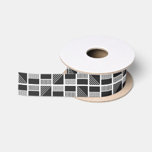Farbband für geometrische Quadrate Satinband