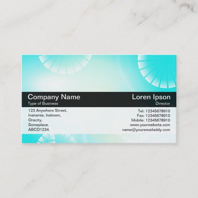 Farbband - Schwarz - Abstrakt 02 Visitenkarte (Vorderseite)