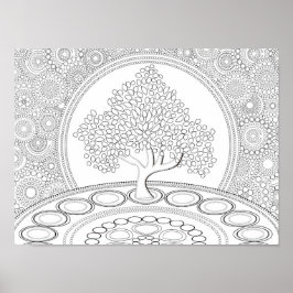 Farbbaum des Lebensstapels Poster