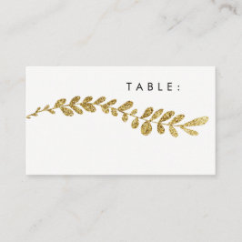 Farbbearbeitbare Imitate Gold Leaf Hochzeitsstimmu Platzkarte
