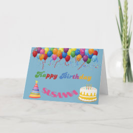 FARBBIGE BALLOONS FRÜHSTÜCKSKARTE KARTE