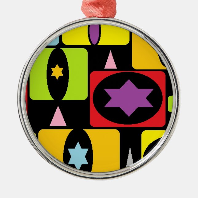 FARBBIGE FORMEN ORNAMENT AUS METALL (Vorne)